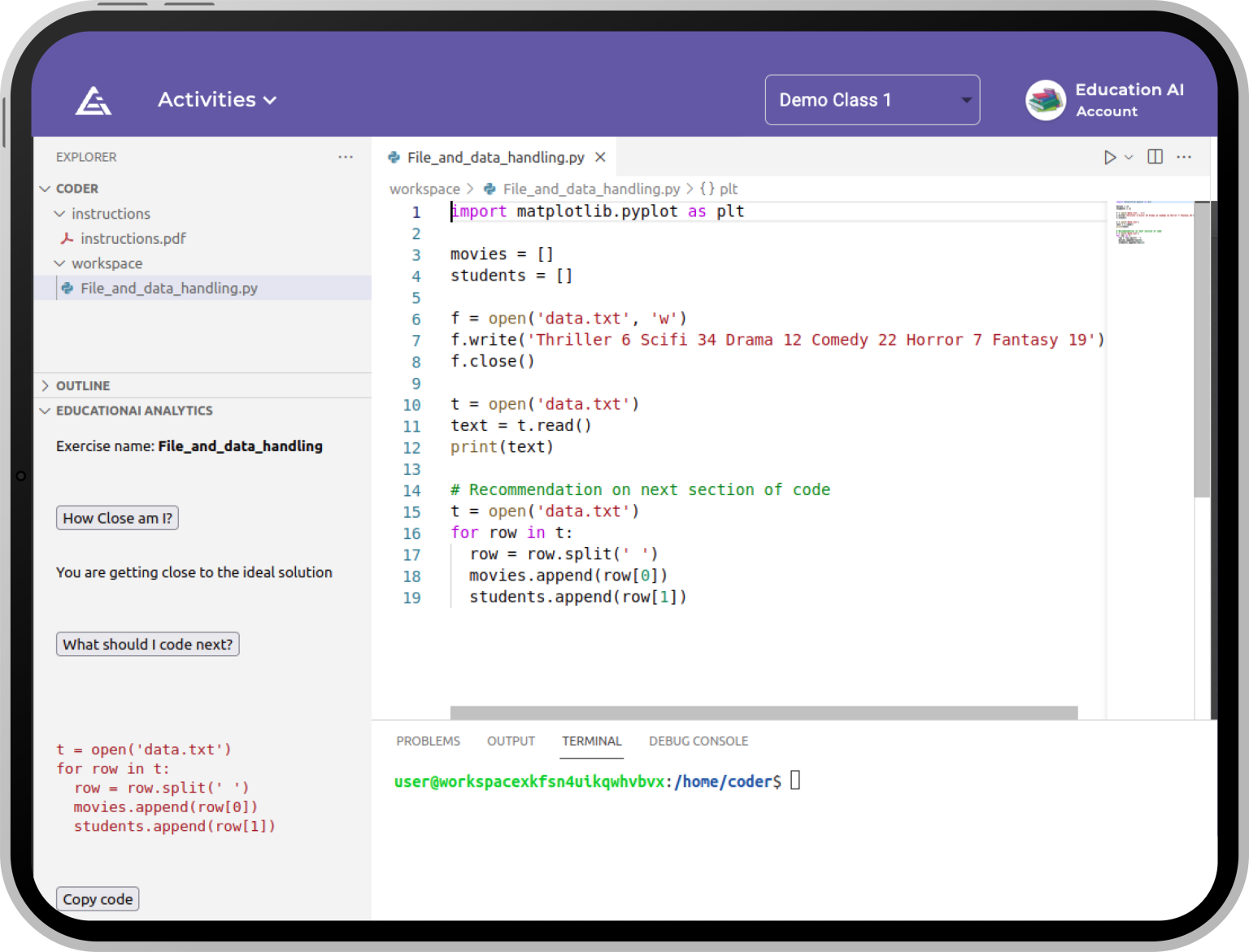 Block Coding with Computational Thinking – Education AI